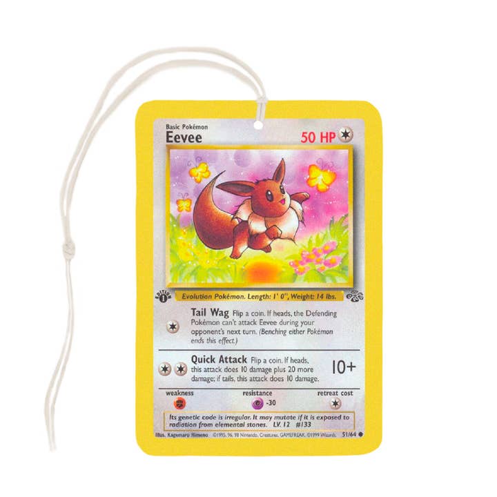 Eevee Pokemon Card Air Freshener for wholesale by Lucky Mfg. Co.