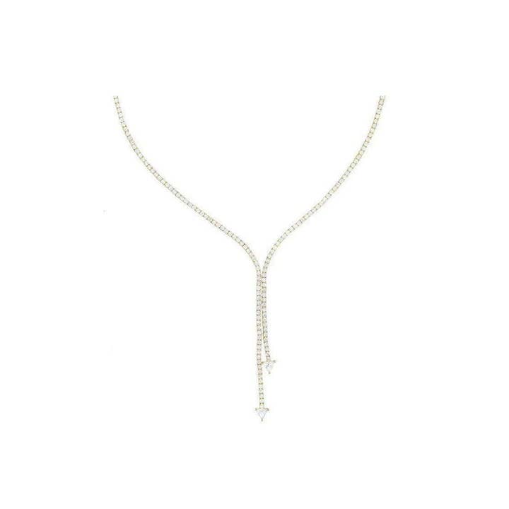 MoodGold - Wholesale Y-Neck/Lariat Necklace - Urban Evening Normcore Rhinestone Necklaces Accessories4