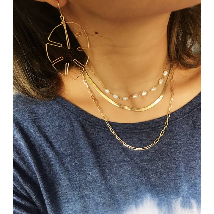 Olivia Lo Jewelry - Wholesale Link & Chain Necklace - Herringbone Necklace5