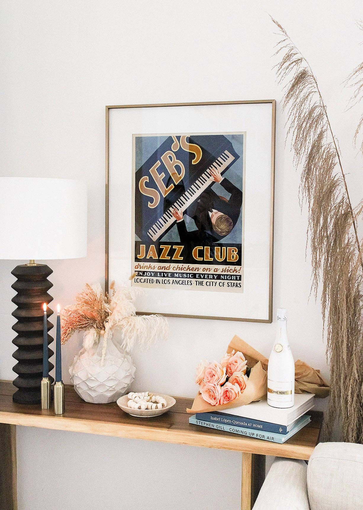 WindowShopGal – wholesale Art print – Seb's Jazz Club Retro Vintage Ad Poster (for La La Land fans)1