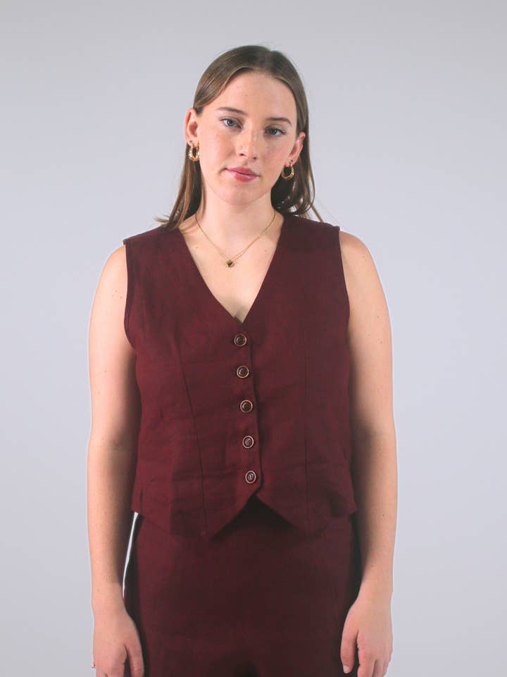 Colete Camisa 100% Linho Jo por atacado de All Bodies