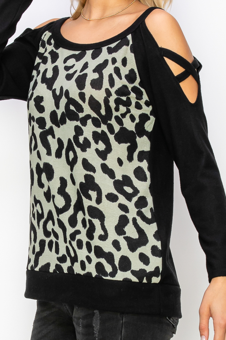 A.gain - Vente Haut en maille – femme - 10766L561 - HAUT À ÉPAULES DÉNUDÉES À IMPRIMÉ ANIMALIER9