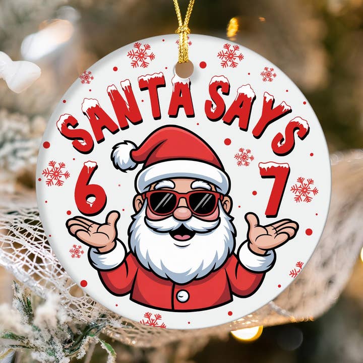 Embrova – wholesale Ornament – Funny Six Seven Christmas Santa Claus Ornament, Holiday Gift0