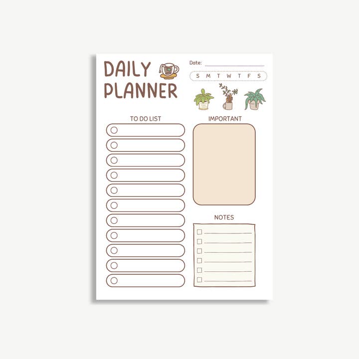 Enchanted Farie Designs - Wholesale Planner - Cozy Daily Planner Notepad | Minimal To-Do List Pad1