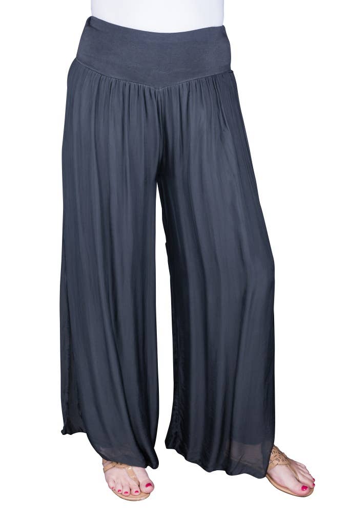 TINA Stephens Italy/Tees By Tina - Wholesale Pants - Women's - Eva Silk Side Slit Pant (PL206)5