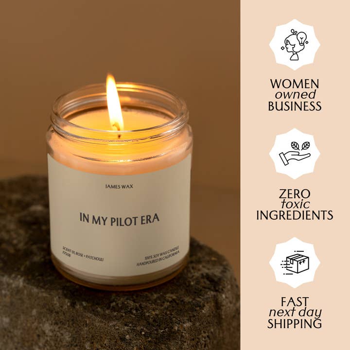 James Wax - Wholesale Jar/Filled Candle - Pilot Gift In My Pilot Era Candle Aviation Professional Gift Airline Pilot Pilot F750B