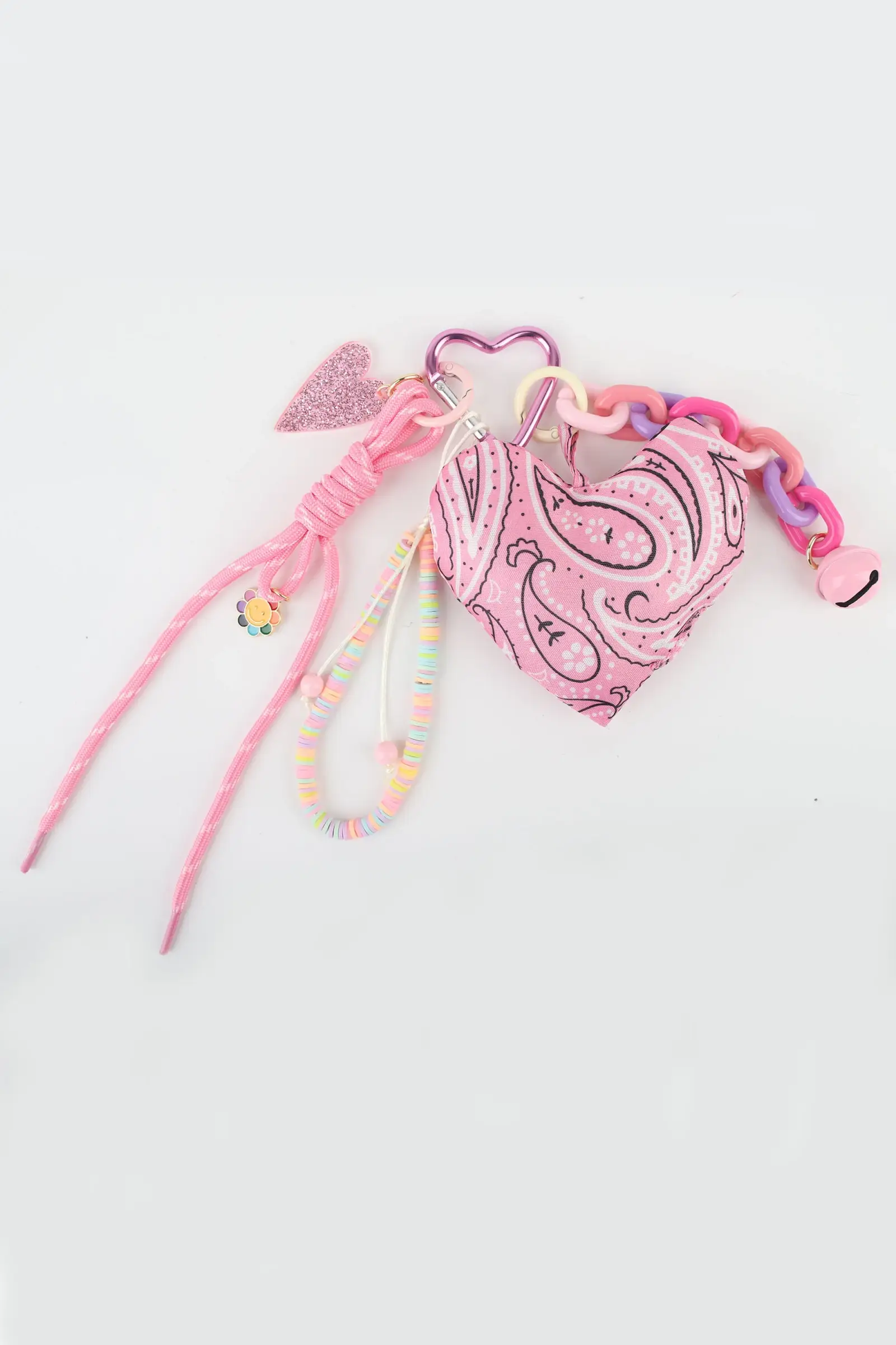 PHANIE MODE - Wholesale Keychain - Women's - Keychain Fantasies Grigri Bandanas In Heart P-0032