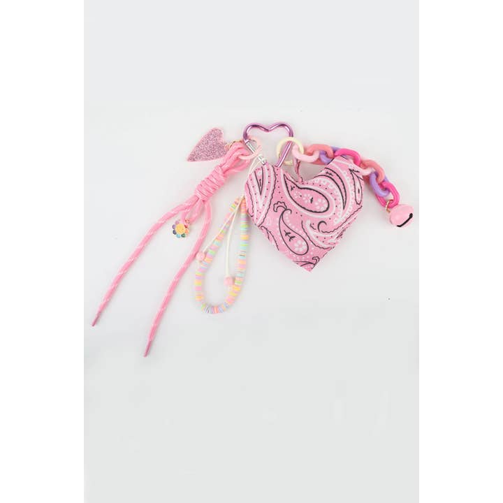 PHANIE MODE - Wholesale Keychain - Women's - Keychain Fantasies Grigri Bandanas In Heart P-0032