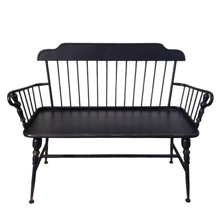 VIP Home & Garden - Wholesale Bench - CLOSEOUT Metal 47.25" Black Colonial Garden Bench