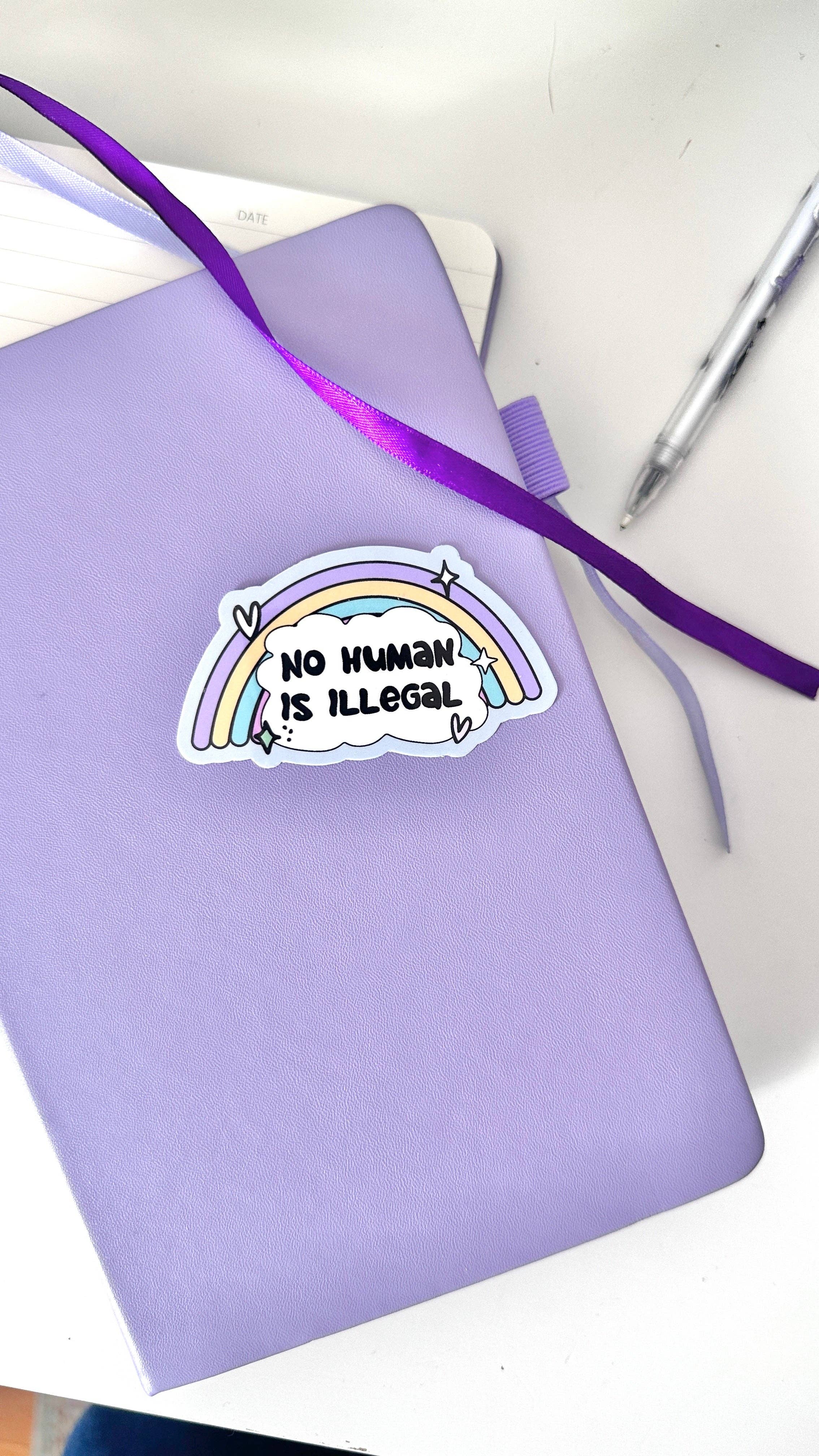 Peach Tree Design Shop - Wholesale Sticker - No Humans Are Illegal Sticker0