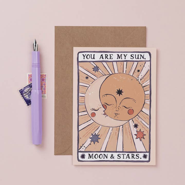 Sister Paper Co. - Wholesale Valentine's Day Card - Sun, Moon & Stars Card | Valentine's Card | Love Cards