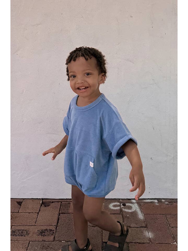 Blueberry Mini Terry Romper for wholesale on Faire8