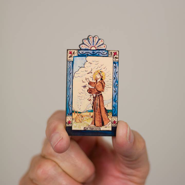 Lynn Garlick Retablos - Wholesale Painting/Drawing - San Francisco de Asis D - Animals, Kindness and Ecology