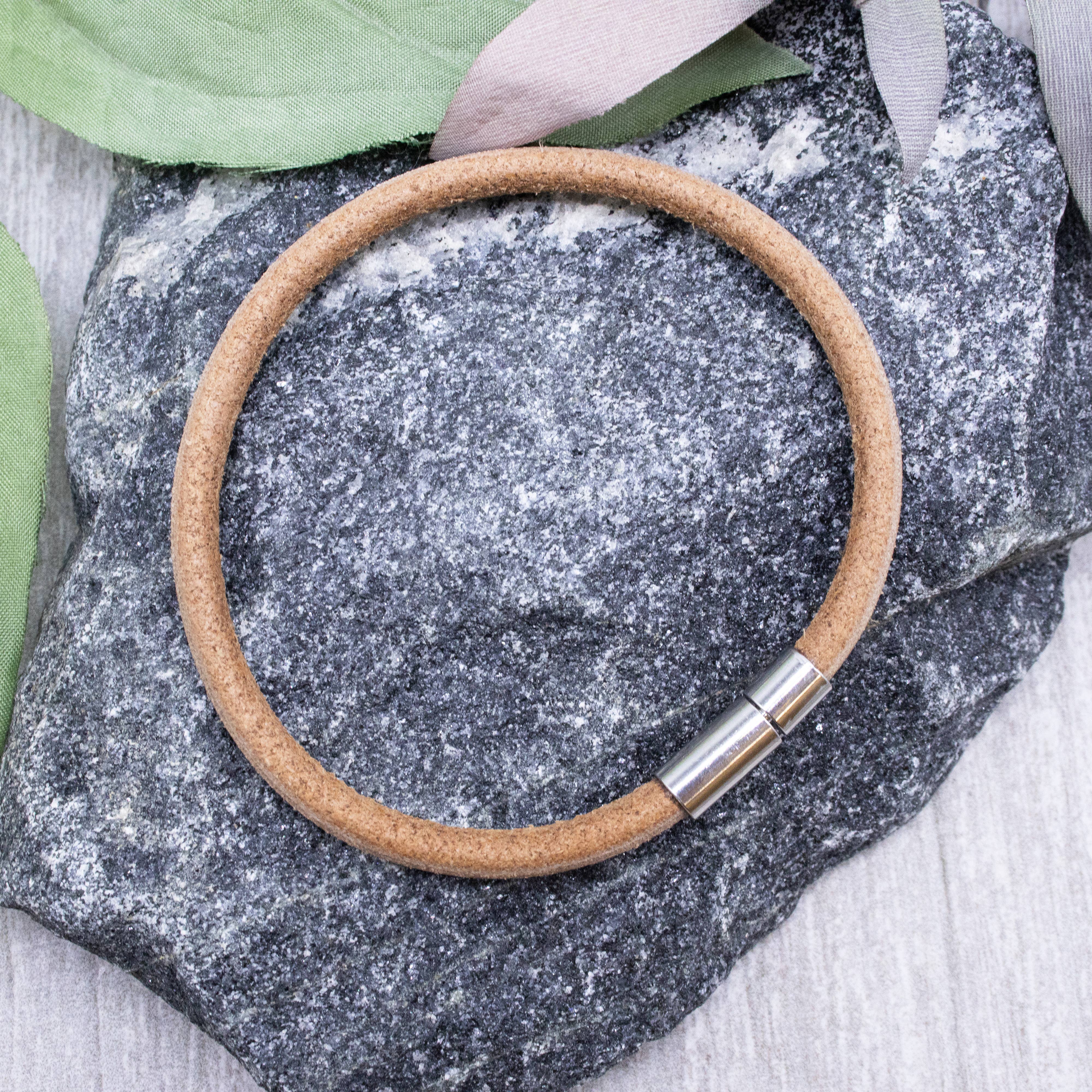 Natalia - Vente Bijou – homme - Bracelet en cuir véritable pour homme - PC2