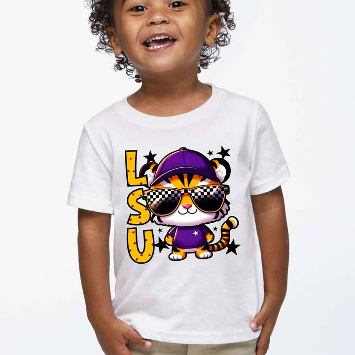 LSU Game Day Grafik-T-Shirt für Jugendliche für den Großhandel von Simply Southern Tee's and Tumblers LLC