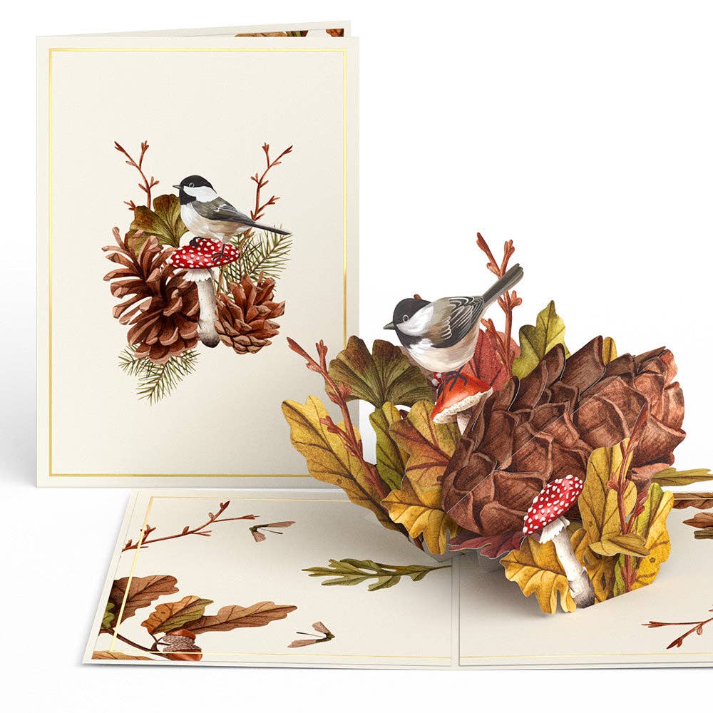 Lovepop Cards - Wholesale Everyday Greeting Card - Fall Forest Floor Pop-Up Card 5x7"2