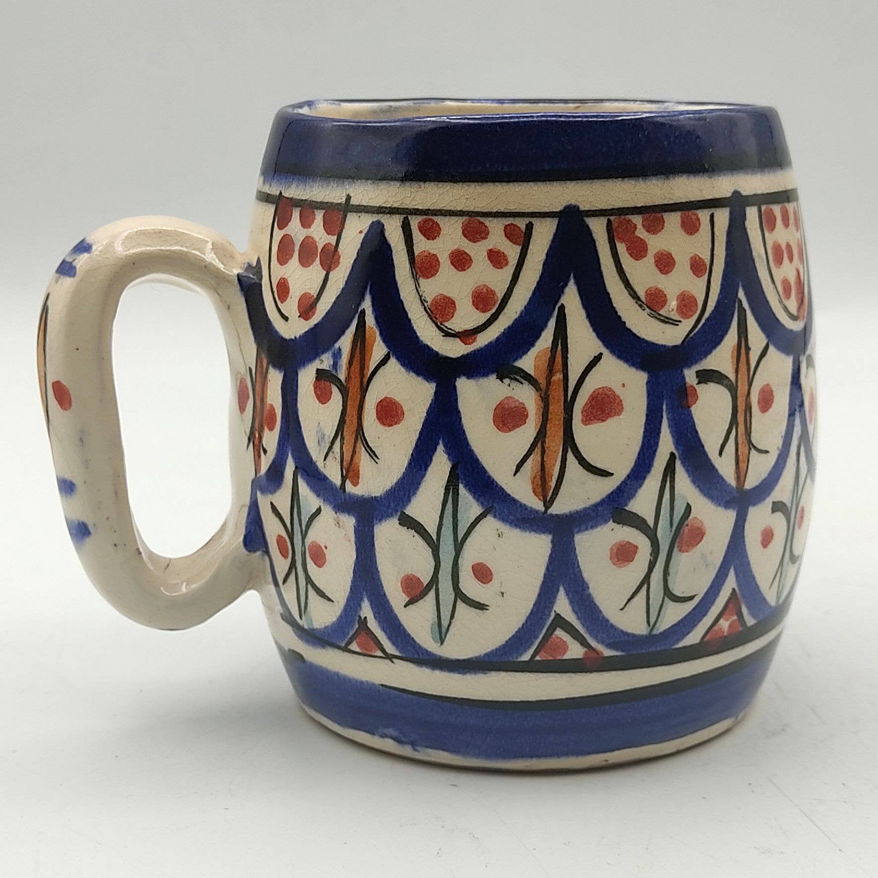 Etnico del Mondo - Wholesale Coffee Mug - Hand-Painted Terracotta Ceramic Mug from Safi #11