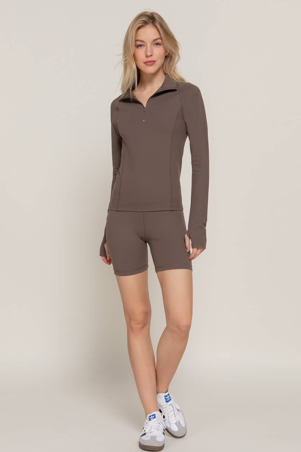 Active Basic | Active USA - Wholesale Athletic Top - Women's - Long Sleeve Quarter Zip Workout Top24