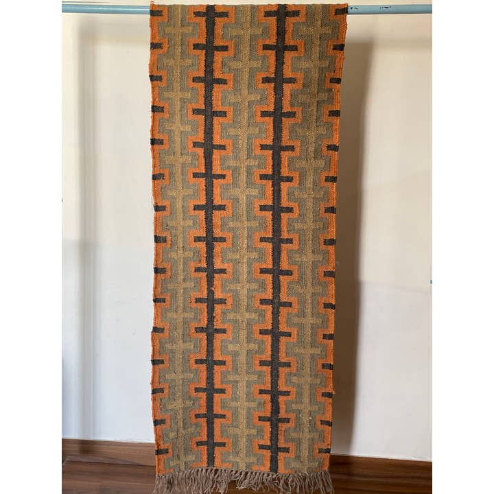 2x6 Ft - Jute\Wool Handwoven Kilim,Indian Traditional RUG. for wholesale by Rugs Boutique