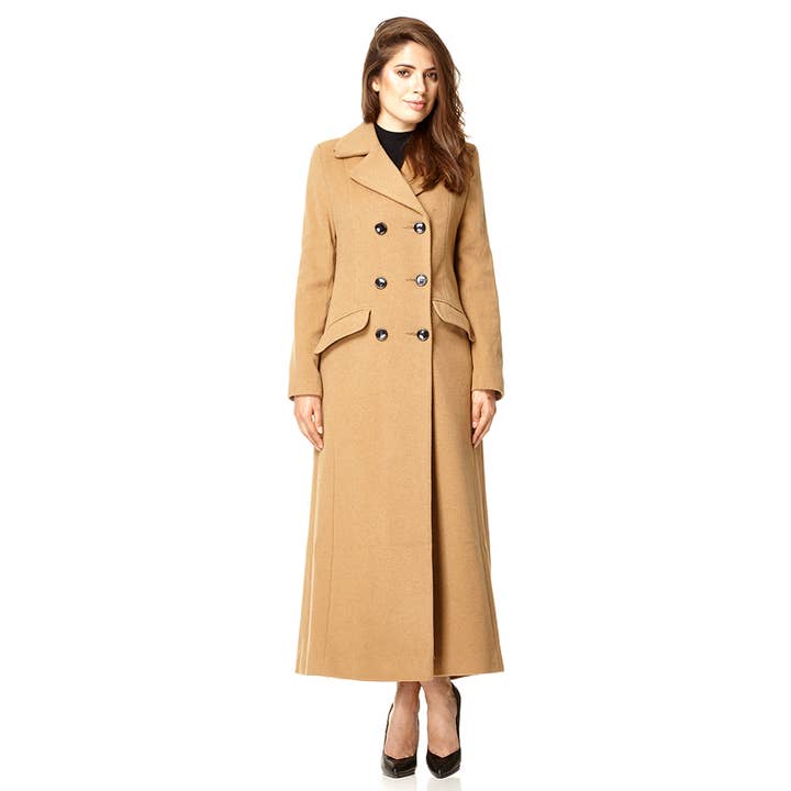 Anastasia – Engroshandel Frakke - Dame – Dame Dobbelt Breasted Uld Cashmere vinterfrakke