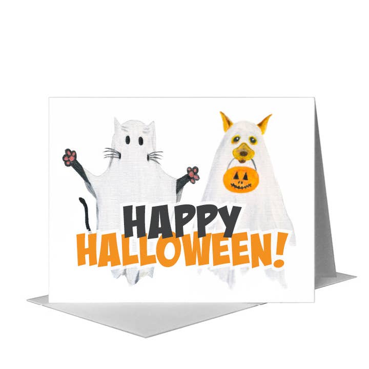 Spöklika Katter, Gratulationskort (#8804D) för wholesale av Printed Canvas