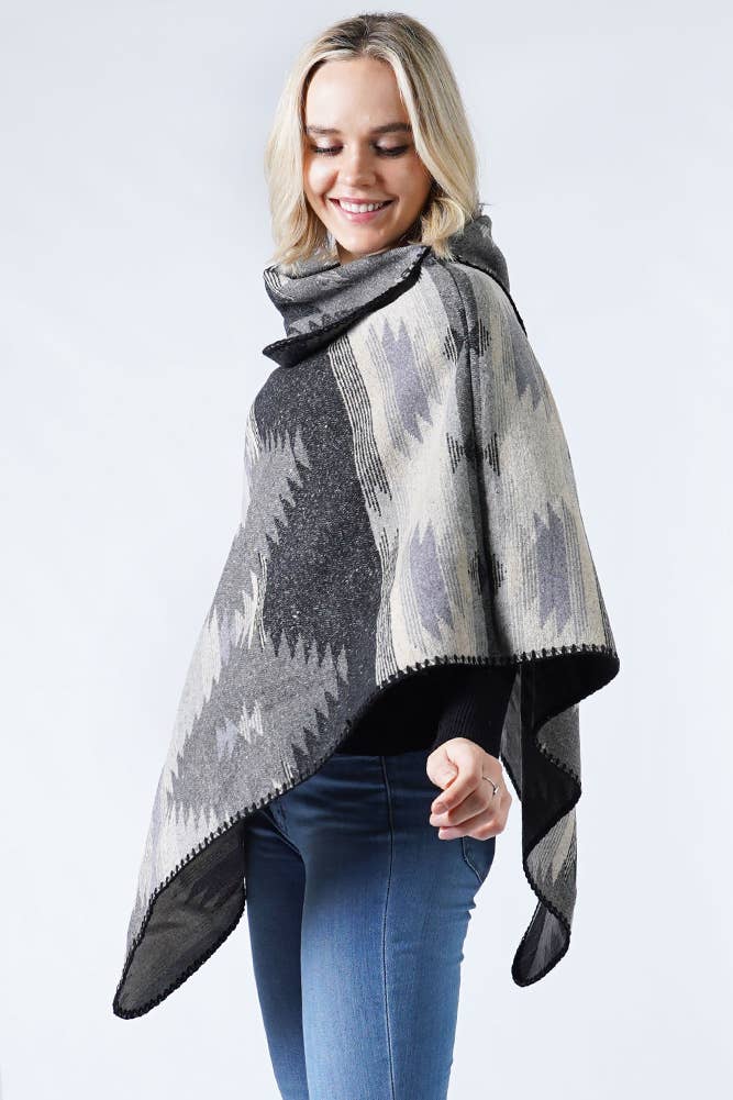 Hana - Wholesale Poncho - Women's - Western Pattern Poncho12