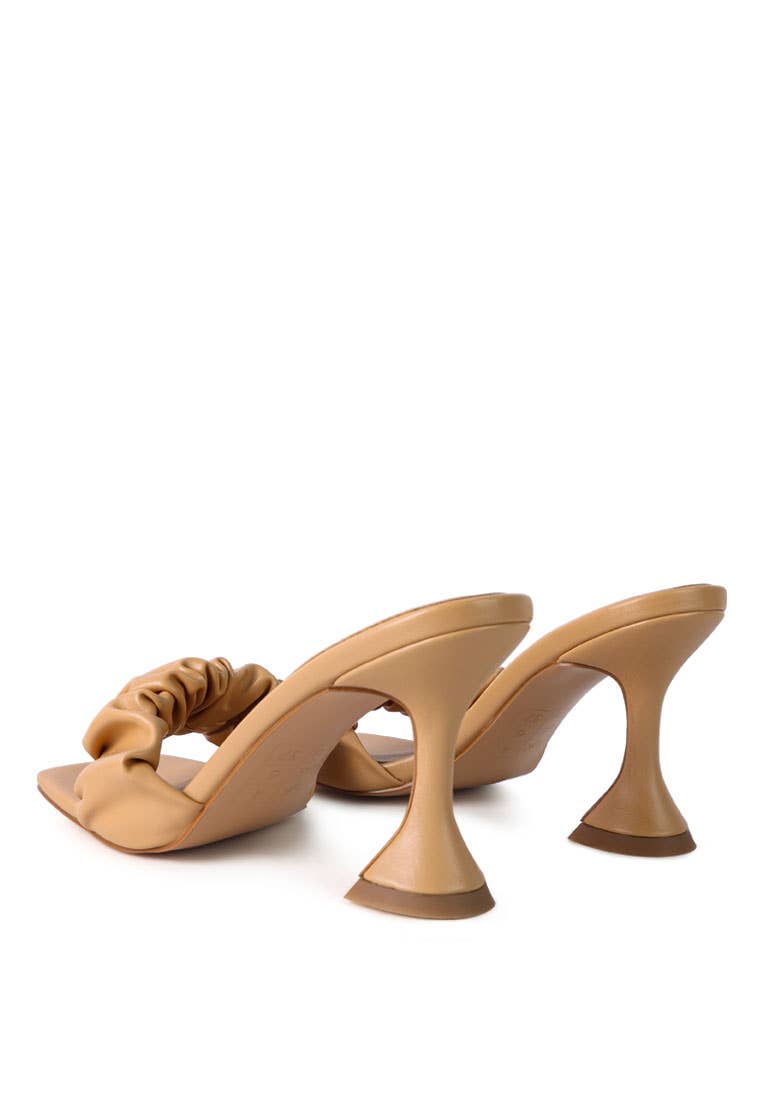 Rag Company - Wholesale High Heels - Women's - Rebel Ruched Straps Spool Heel Sandals1