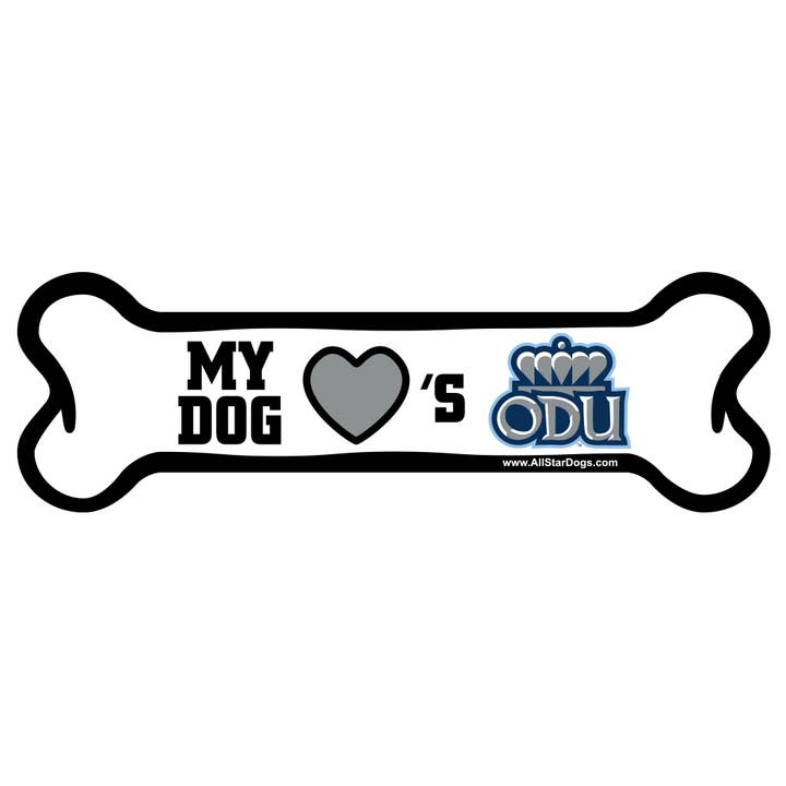 All Star Dogs - Wholesale Car Decorative Charm - Unisex - Old Dominion University - Bone Car Magnet