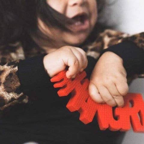 TeetheWord Teethers - Wholesale Teether (Not Clip-On) - Baby - #HANGRY red8