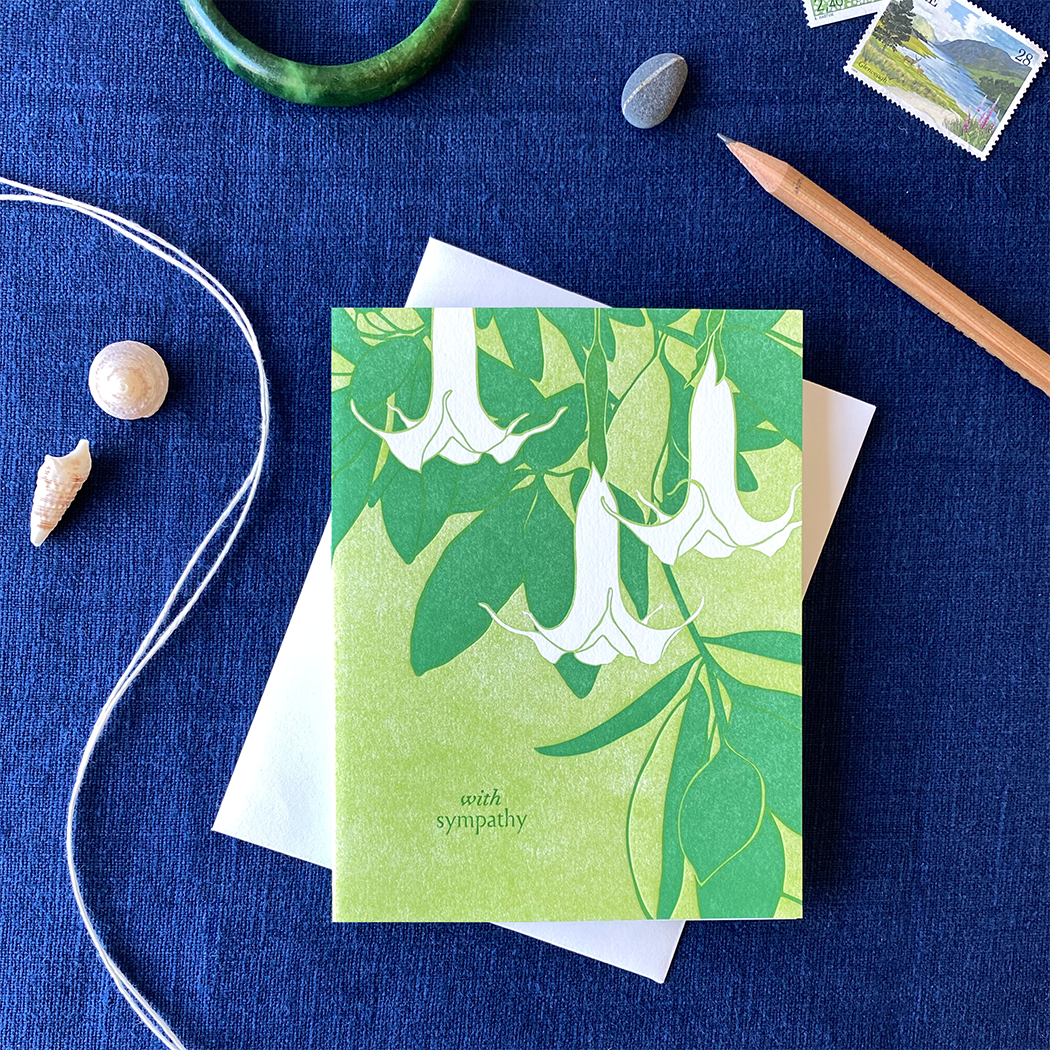 Navy Midnight Press - Wholesale Sympathy Card - Angels Trumpet Sympathy Card1