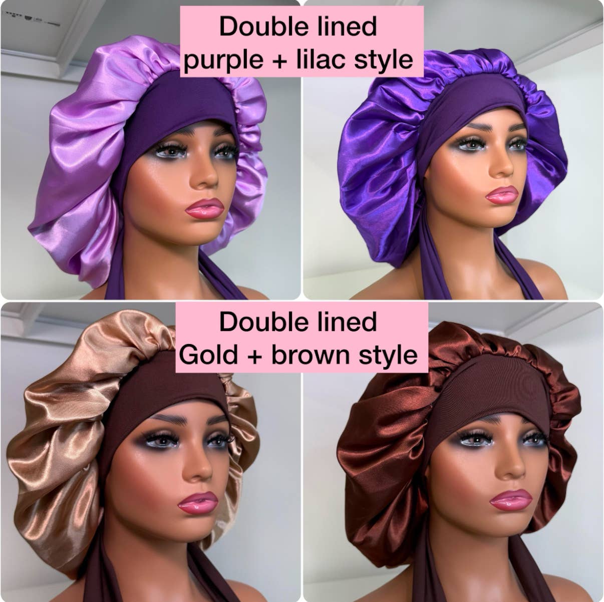 Lux Beauty Essentials Ltd - Vente Bonnet de nuit – femme - Bonnet Lux pour cheveux en satin de qualité10