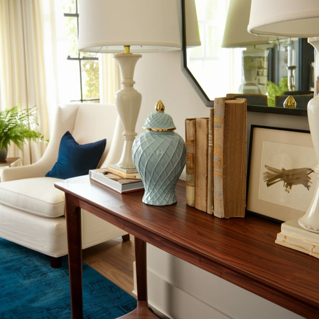 Sagebrook Home - Wholesale Decorative Jar - Ceramic Rope Temple Lidded Decorative Jar - Blue, 14 in.1