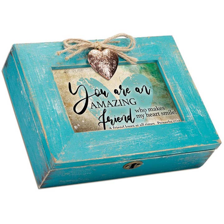 You Are An Amazing Friend - Caja de música con medallón, color verde azulado para venta al por mayor de Dicksons