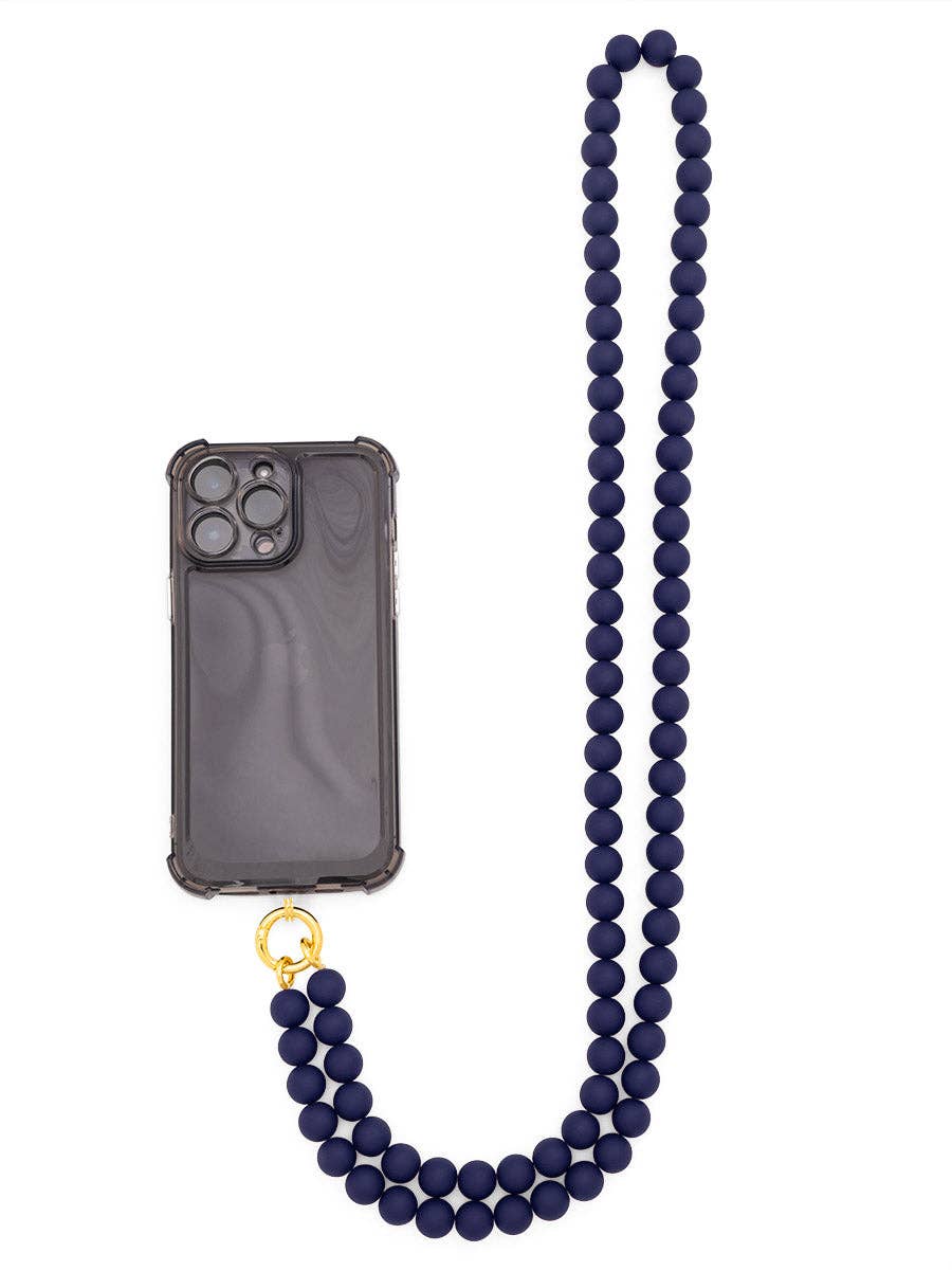 ZENZII Jewelry - Wholesale Beaded/Pearl Necklace - Matte Resin Beaded Crossbody Phone Lanyard27