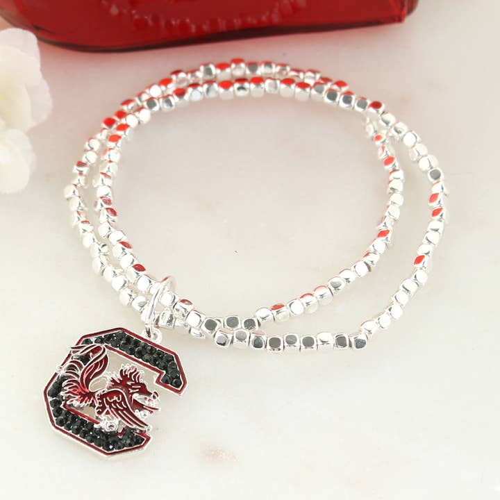 Stretch-Armband mit South Carolina Crystal Logo für den Großhandel von Seasons Jewelry