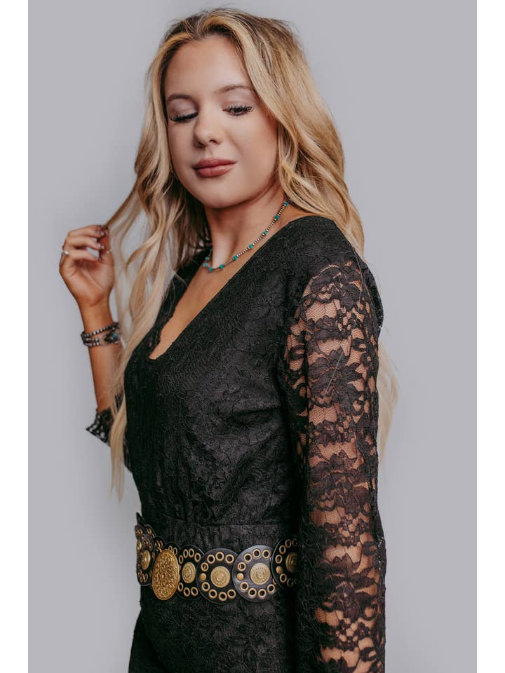 Black MK608 Lace Up Romper for wholesale on Faire