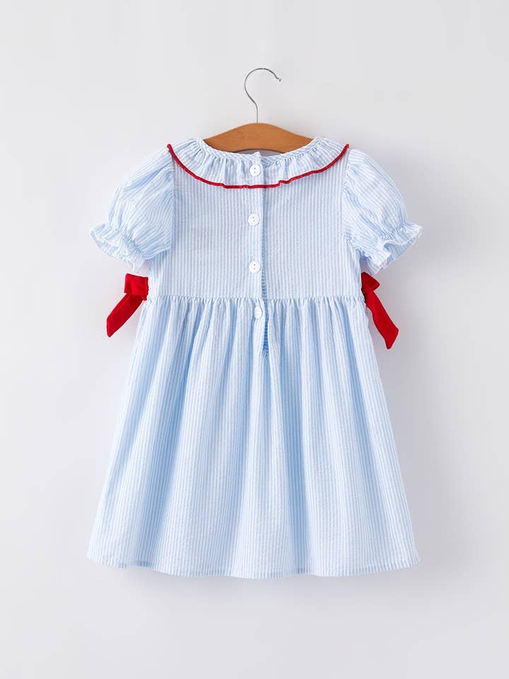 Rylee Faith Designs - Wholesale Dress - Kids - 4th of july Boys' Smocking Star Embroidered Dress