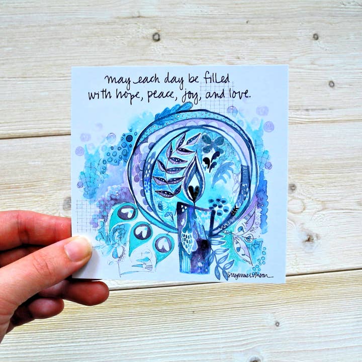 Silver Tree Art by Suzanne L. Vinson - Wholesale Religious Card - Advent Prayer Cards