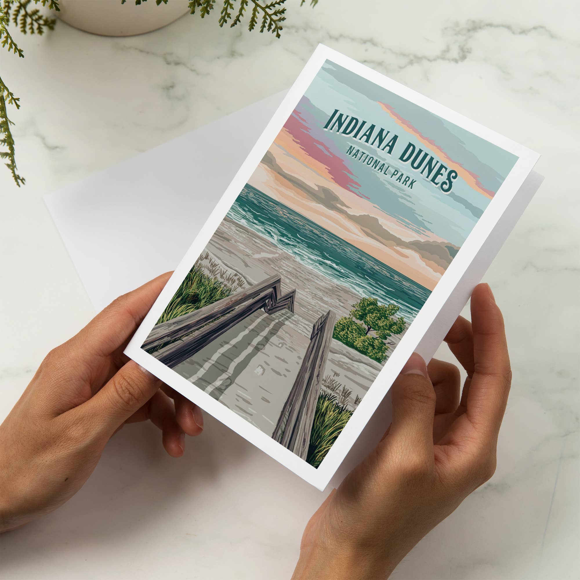 Lantern Press - Wholesale Everyday Greeting Card - GREETING CARD Indiana Dunes National Park, Indiana5