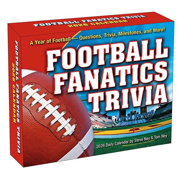 Football Fanatics Trivia 2026 Boxed Daily Calendar for wholesale by Sellers Publishing