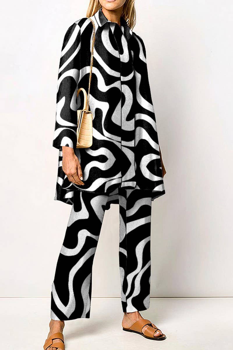 NINEXIS - Vente Tailleur – femme - Ensemble de chemises à manches longues pour femmes CWSS1270_PRINTEMPS ET AUTOMNE3