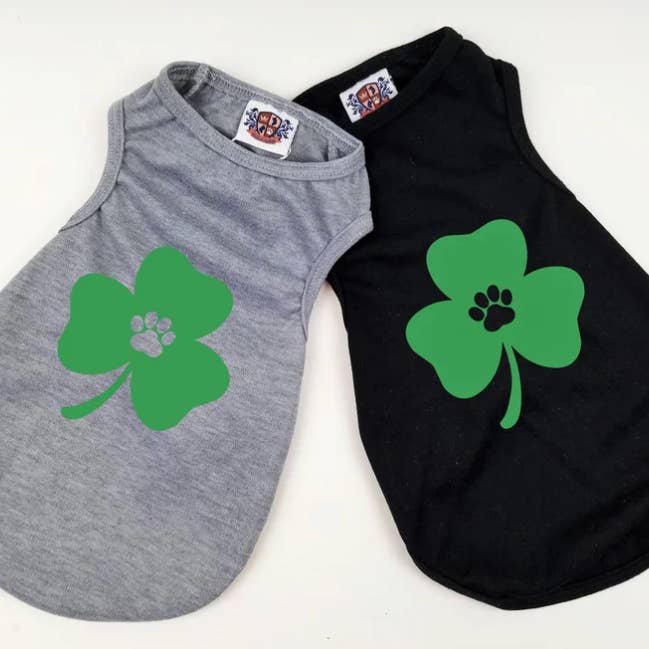 Lucky Clover St Patrick's Day Pet Shirt + Tutu | 2 Colors for wholesale by House of FurBaby