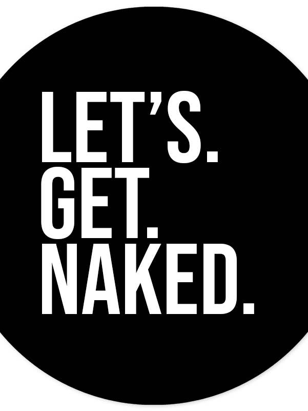 Muurcirkel let's get naked black for wholesale by Label2X B.V.