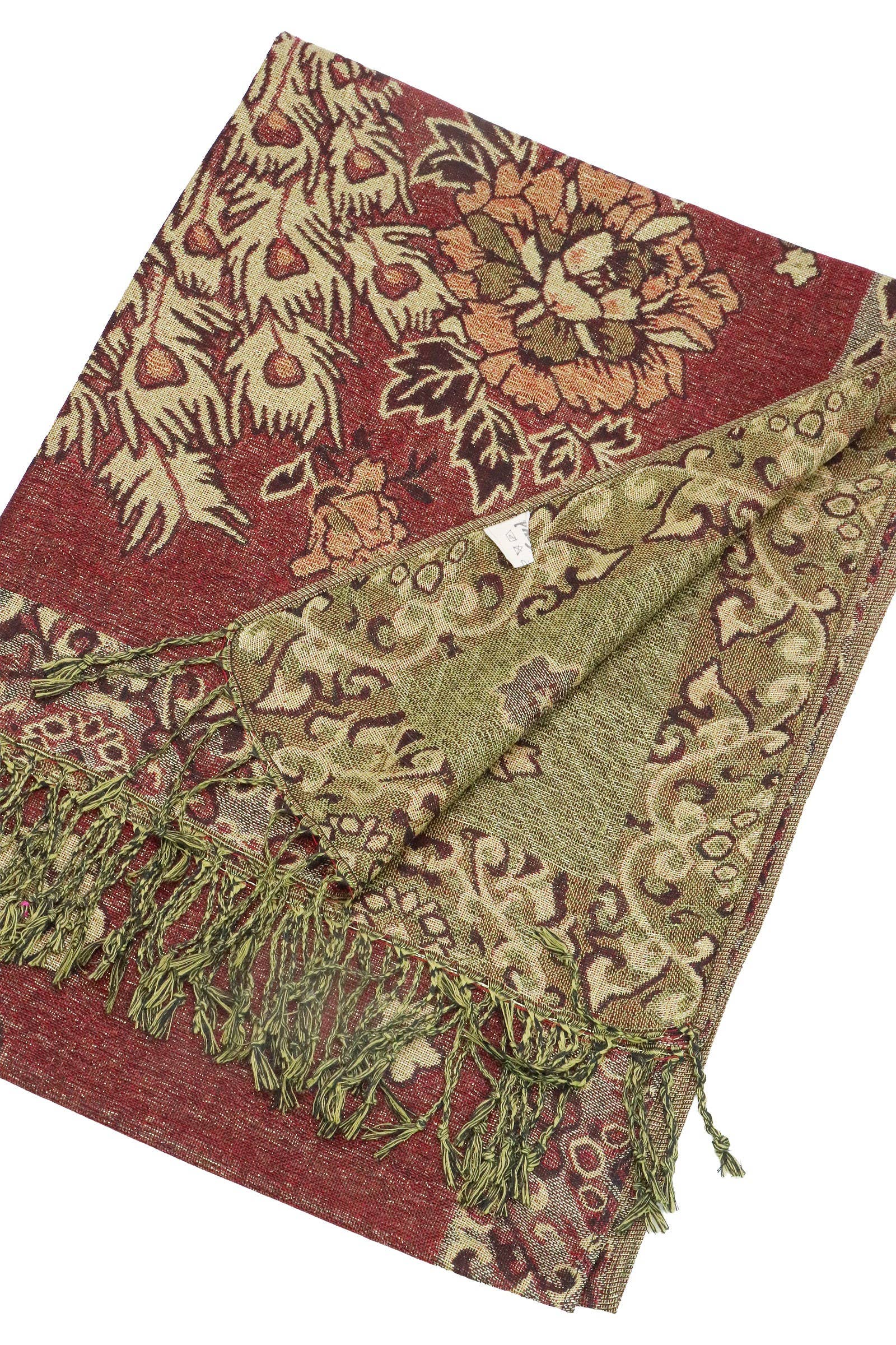 ASSORTED Peacock Peony Floral Metallic Pashmina Shawl Scarf for wholesale on Faire9