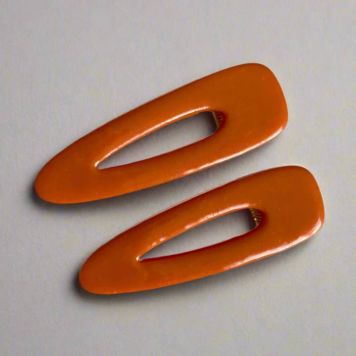 Marmalade ~ Burnt Orange Hairclips for wholesale by Soul and Style