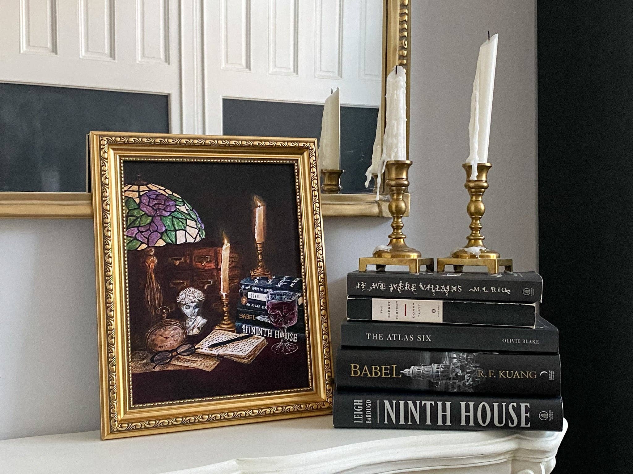 The Literary Loft - Vente Affiche d'art - Impression d'art encre et clair de lune | Dark Academia1