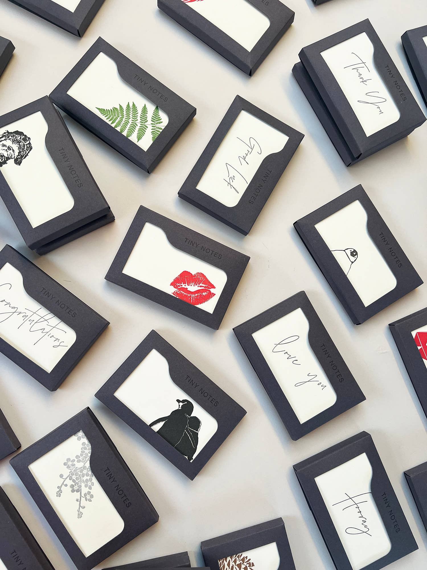 Penguin Ink - Wholesale Stationery/Notecard Set - Red Heart Tiny Note Box4
