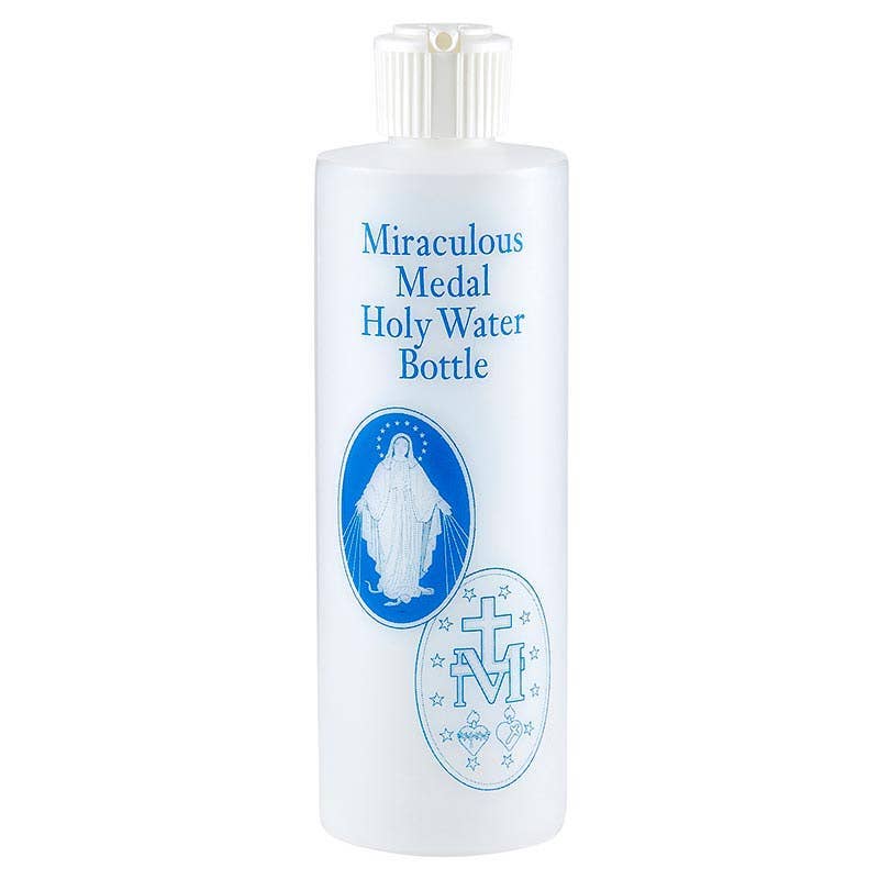 SAN JUDITAS RELIGIOUS ARTICLES - Vente Bouteilles d'eau - Bouteille d'eau bénite de 8 oz avec médaille miraculeuse LG0