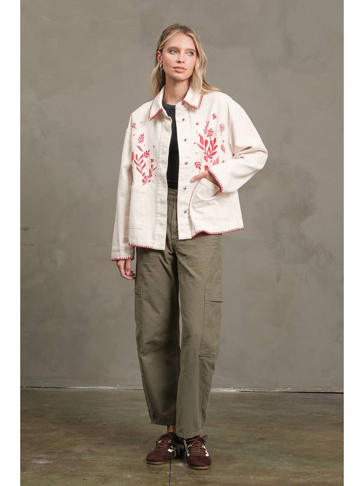 RAISONNEL - Wholesale Jacket - Women's - Embroidered Folk Jacket - RJ10753