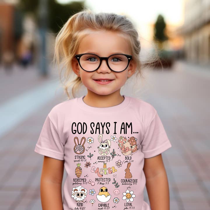 Chemise Easter God Says I am pour enfants et adultes pour la vente par Cotton Threads
